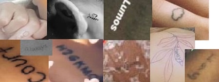 A picture of Tattoos of Ariana Grande.